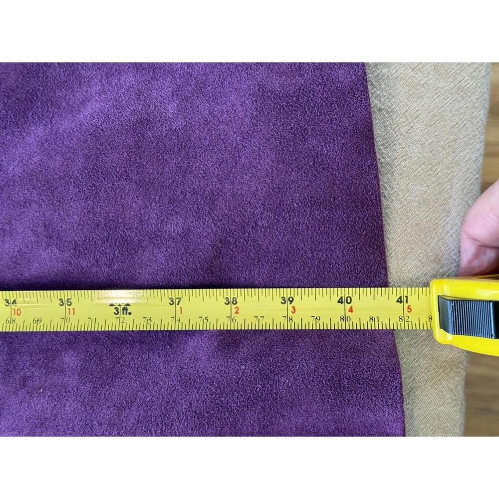 Vintage Mollie Parnis Purple Ultra Suede Long Sleeve Dress Small - Picture 11 of 15